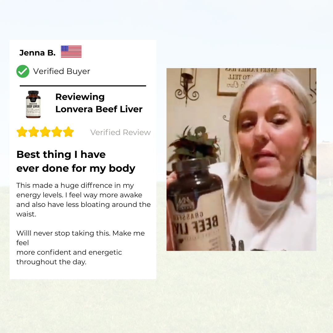 Lonvera Grass-Fed Beef Liver Capsules